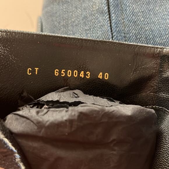 Saint Laurent Lou 75 Denim Zip Ankle Booties NEW EU 40 US 10 - Picture 14 of 16